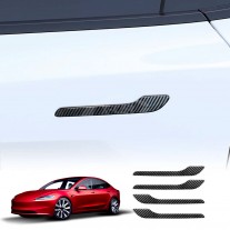 Tesla Model 3 Highland 2023-Onwards Modified Trims Decoration Door Handle Protection Kit Carbon Fibre Style Cover Wrap