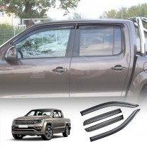Premium Weathershields for Volkswagen Amarok 2009-2022 Dual Cab Car Weather Shields Wind Deflectors Window Sun Visor 4-Piece Set