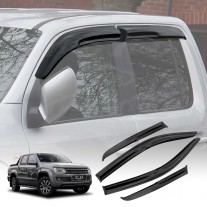 Premium Weathershields for Volkswagen Amarok 2009-2022 Dual Cab Car Weather Shields Wind Deflectors Window Sun Visor 4-Piece Set
