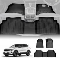 3D Customized Heavy Duty All Weather Car Mat Floor Liner Full Set Carpet for Kia Seltos 2019-2025