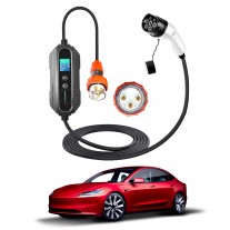 Type 2 Portable EV Charger 32 Amp 7KW 3 Pin 5 Meters for Tesla Model 3 Highland 2023-2025