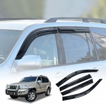 Weathershields for Toyota LandCruiser Prado 120 Series 2003-2009 Car Weather Shields Wind Deflectors Window Sun Visor 4 Pcs-Set