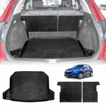 Boot Liner Kick Mats Set for Honda HR-V HRV Vezel 2014-2021 All Weather Heavy Duty Cargo Car Trunk Back Seat Protector