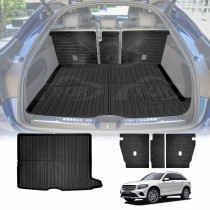 Boot Liner Kick Mats Set for Mercedes-Benz GLC Class 2015-2022 All Weather Heavy Duty Cargo Car Trunk Back Seat Protector