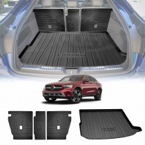Boot Liner Kick Mats Set for Mercedes-Benz GLC Coupe 2016-2023 All Weather Heavy Duty Cargo Car Trunk Back Seat Protector