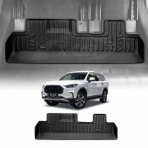Third Row Seat Floor Mat for LDV D90 2017-2024 Heavy Duty All Weather Car Mats Carpet Liner Set