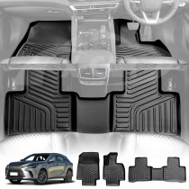 3D All-Weather TPE Floor Mats for Lexus RX350 RX350h RX500h 2022-Onwards Heavy Duty Customized Car Floor Liners Full Set Carpet
