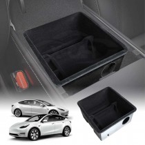 Tesla Model 3 2017-2023 and Model Y 2021-2025 Flocked Center Console Armrest Organizer Tray Storage Box