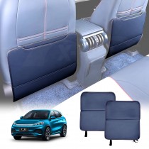 BYD Atto 3 2022-2025 Car Seat Back Protectors Anti-Kick Mats PU Leather Cover Set of 2
