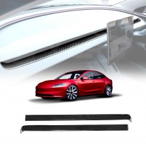 Dashboard Cover Trim for NEW Tesla Model 3 Highland 2023-2025 Carbon Fiber Style Dash Wrap Cap Panel Interior Accessories
