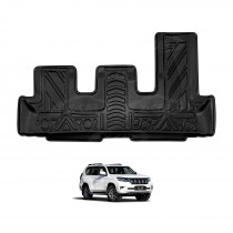 Third Row Seat Floor Mat for Toyota Prado 150 Series 7 Seater 2009-2024 Heavy Duty All Weather Car Mats Carpet Liner Set
