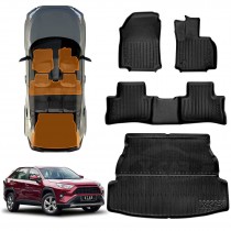 3D Floor Mats Boot Liner for Toyota Rav4 Rav 4 Petrol 2019-2025 All Weather Heavy Duty Cargo Car Trunk Luggage Tray