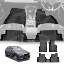 3D Floor Mats for Mazda CX-3 CX3 2015-Onwards Heavy Duty All Weather Car Mats Carpet Liner Set