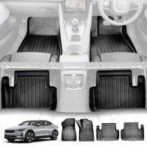 3D Floor Mats for Polestar 2 2021-Onwards Heavy Duty All Weather Car Mats Carpet Liner Set