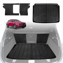 Boot Liner Kick Mats Set for Alfa Romeo Tonale 2022-Onwards All Weather Heavy Duty Cargo Car Trunk Back Seat Protector