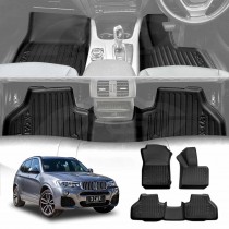 3D Floor Mats for BMW X3 2011-2017 F25 Series Heavy Duty All Weather Car Mats Carpet Liner Set