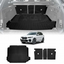 Boot Liner Back Seat Protector for BMW X5 X5M G05 F95 2018-Onwards All Weather Heavy Duty Cargo Car Trunk Kick Mats