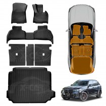 Floor Mat Boot Liner Back Seat Protector Set for BMW X5 X5M G05 F95 2018-Onwards Heavy Duty Car Kick Mats Cover