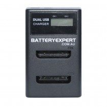 External USB Dual Charger for Nikon EN-EL10 Camera Camcorder Battery