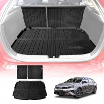 Boot Liner Back Seat Protector for Kia Cerato Hatch 2018-2024 All Weather Heavy Duty Cargo Car Trunk Kick Mats