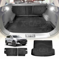 Boot Liner Kick Mats Set for Chery Tiggo 7 2025-Onwards All Weather Heavy Duty Cargo Car Trunk Back Seat Protector