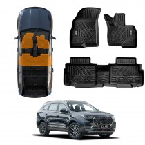 3D Floor Mats for Chery Tiggo 8 Pro Max 2024-2025 Heavy Duty All Weather Front Rear Car Mats Carpet Liner
