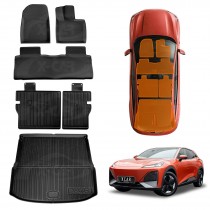 3D Floor Mats Boot Liner Set for Deepal S07 2024-Onwards All Weather Heavy Duty Cargo Kick Mats Back Seat Protector Cover