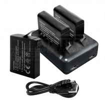 Replacement 3 Battery and USB Dual Charger for GoPro Hero 4 Camera