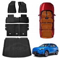 Floor Mat Boot Liner Back Seat Protector Combo for MG ZS EV Electric SUV 2020-2025 Heavy Duty Car Kick Mats Cover