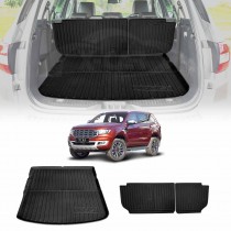 Boot Liner Back Seat Protector for Ford Everest 2015-2022 All Weather Heavy Duty Cargo Car Trunk Kick Mats