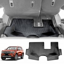 Third Row Floor Mat for Ford Everest 2022-Onwards All Weather Heavy Duty TPE Cargo Car Trunk Luggage Tray