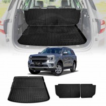 Boot Liner Back Seat Protector for Ford Everest 2022-Onwards All Weather Heavy Duty Cargo Car Trunk Kick Mats