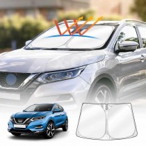 WindScreen Sun Shade for Nissan QASHQAI 2014-2021 Blocks UV Rays Foldable Custom Wind Screen Sun Visor Protector