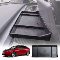 Tesla Model 3 2017-2023 and Model Y 2021-2025 Center Screen Console Dash Tray Organizer Hidden Storage Car Tissue Sunglasses Holder