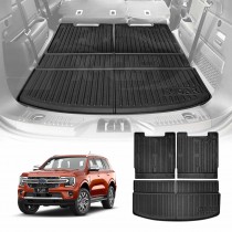 Boot Liner for Ford Everest 2022-Onwards All Weather Heavy Duty Cargo Trunk Mat Luggage Tray 3 Pcs Version