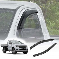 Weathershields for Ford Ranger Single Cab 2011-2022 Car Weather Shields Wind Deflectors Window Sun Visor 2-Piece Set