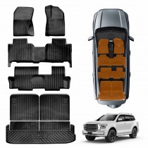 3-Pcs Boot Liner & Floor Mats for GWM Tank 500 Tank500 2024-Onwards Heavy Duty Cargo Trunk Mat Luggage Tray