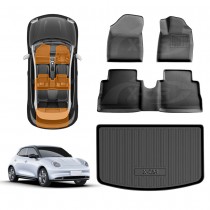 3D Floor Mats Boot Liner Set for GWM Ora 2023-Onwards All Weather Heavy Duty Cargo Car Trunk Luggage Tray