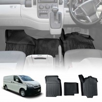 3D Front Floor Mats for Toyota HiAce Van 2019-Onwards Heavy Duty All Weather Car Mat Floor Liner