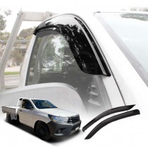Weathershields for Toyota Hilux Single Cab 2015-2025 Car Weather Shields Wind Deflectors Window Sun Visor 2-Piece Set
