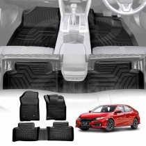 3D Floor Mats for Honda Civic 10th 2016-2021 Heavy Duty All Weather Customized Car Mats Carpet Liner Set