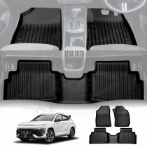 3D Floor Mats for Hyundai Kona 2023-2025 Heavy Duty All Weather Car Mats Carpet Liner Set