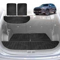 3 Pcs Boot Liners for Hyundai Santa Fe SantaFe 2018-2023 All Weather Heavy Duty Cargo Trunk Cover Mat Luggage Tray Car Accessories