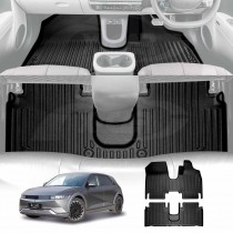 3D Floor Mats for Hyundai IONIQ 5 IONIQ5 2021-Onwards Heavy Duty All Weather Car Mats Carpet Liner Set