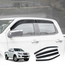 Weathershields for Isuzu D-MAX Dual Cab 2012-2020 Car Weather Shields Wind Deflectors Window Sun Visor 4-Piece Set