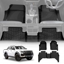 3D Floor Mats for ISUZU D-MAX DMAX Dual Cab 2020-Onwards Heavy Duty All Weather Car Mats Carpet Liner Set Car Accessories