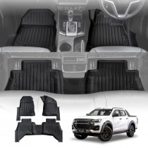 3D Floor Mats for ISUZU D-MAX DMAX Dual Cab 2020-Onwards Heavy Duty All Weather Car Mats Liner Set Car Accessories