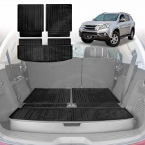 3 Pcs Boot Liners for Isuzu MU-X MUX 2013-2021 All Weather Heavy Duty Cargo Trunk Mat Luggage Tray Car Accessories