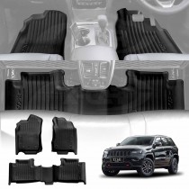 3D Floor Mats for Jeep Grand Cherokee 2011-2021 Heavy Duty All Weather Car Mats Carpet Liner Set