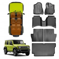 Floor Mats Boot Liner Back Seat Protector for Suzuki Jimny XL 5-Door Auto Transmission 2023-Onwards Heavy Duty Cargo Car Trunk Kick Mats Cover